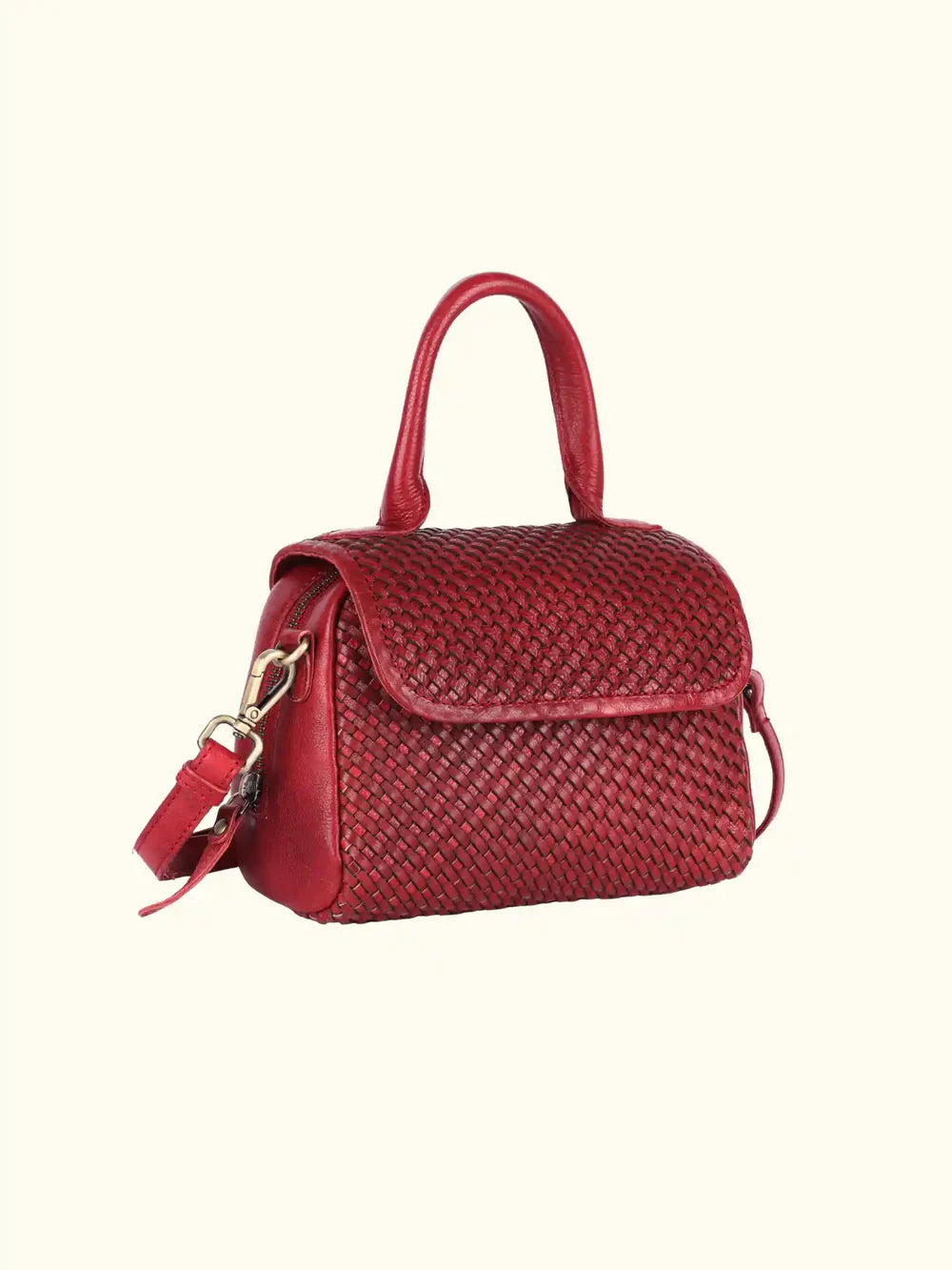 Ginevra Washed Leather Handbag