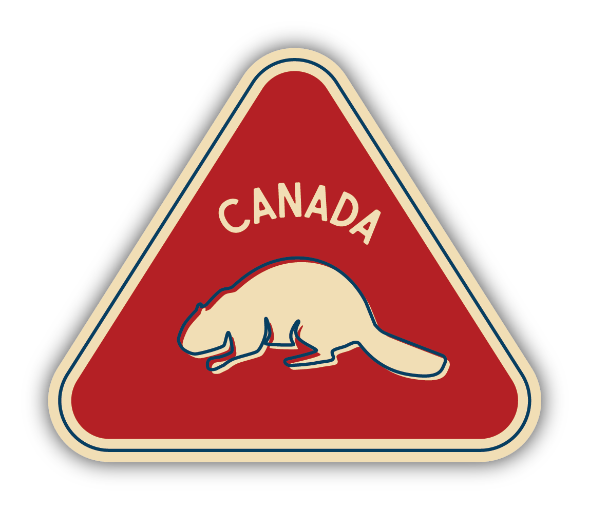 Triangle Beaver Canada Sticker