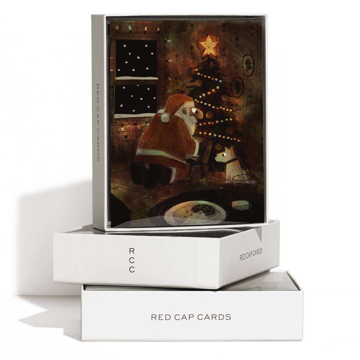 Twinkling Lights holiday greeting card: Singles