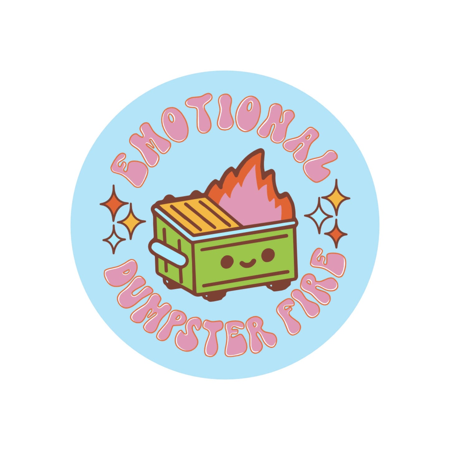 Emotional Dumpster Fire Vinyl Sticker