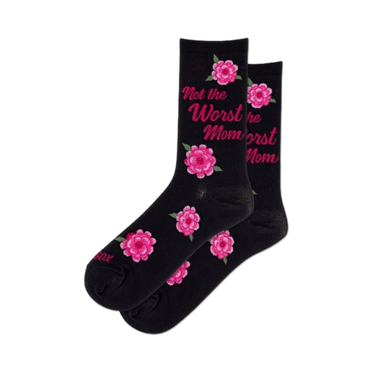 HOTSOX Women's "Not the Worst Mom" Crew Socks