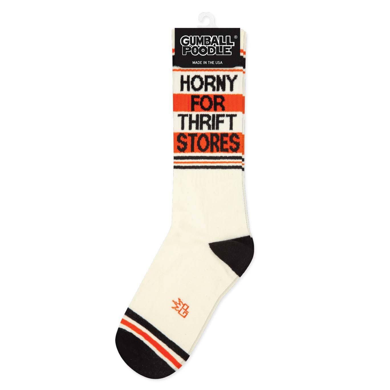 Horny For Thrift Stores Gym Crew Socks