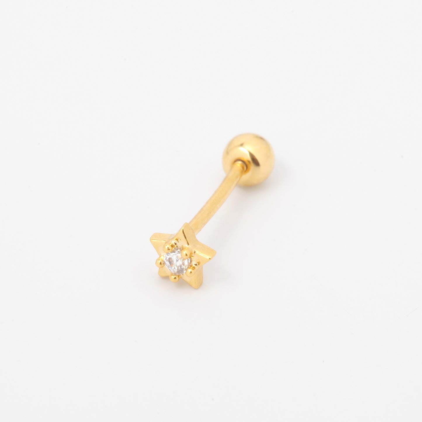 Tiny North Star Screw Back Earring