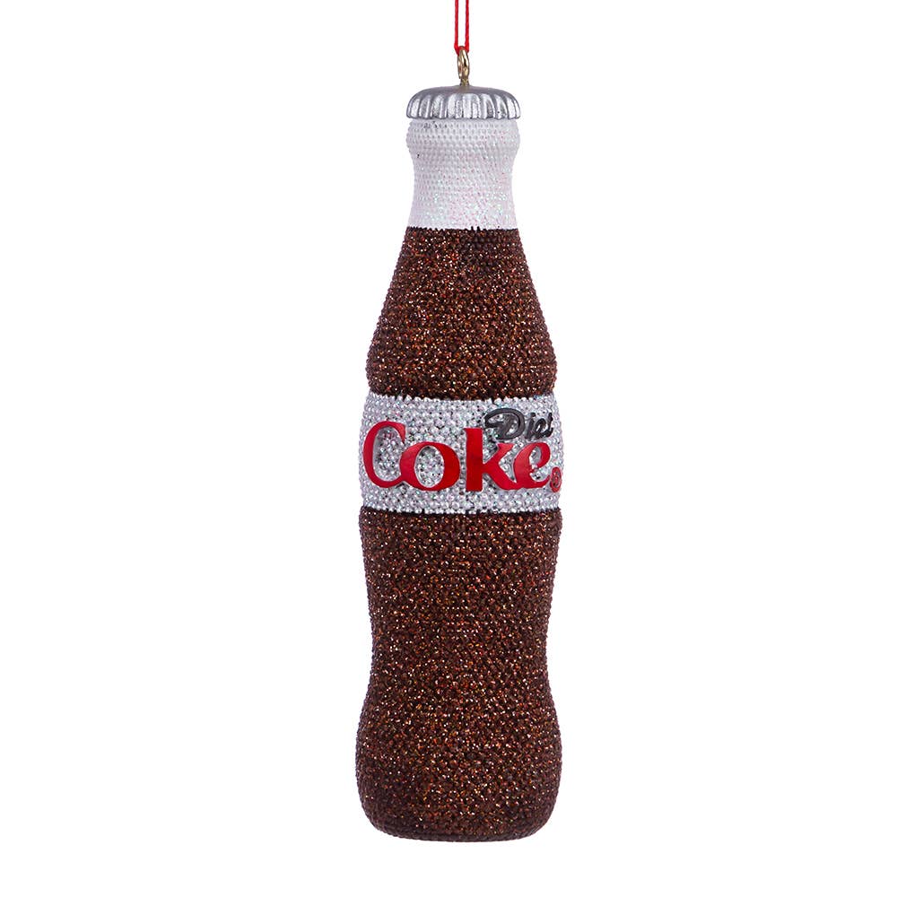 Diet Coke Beaded Bottle Ornament