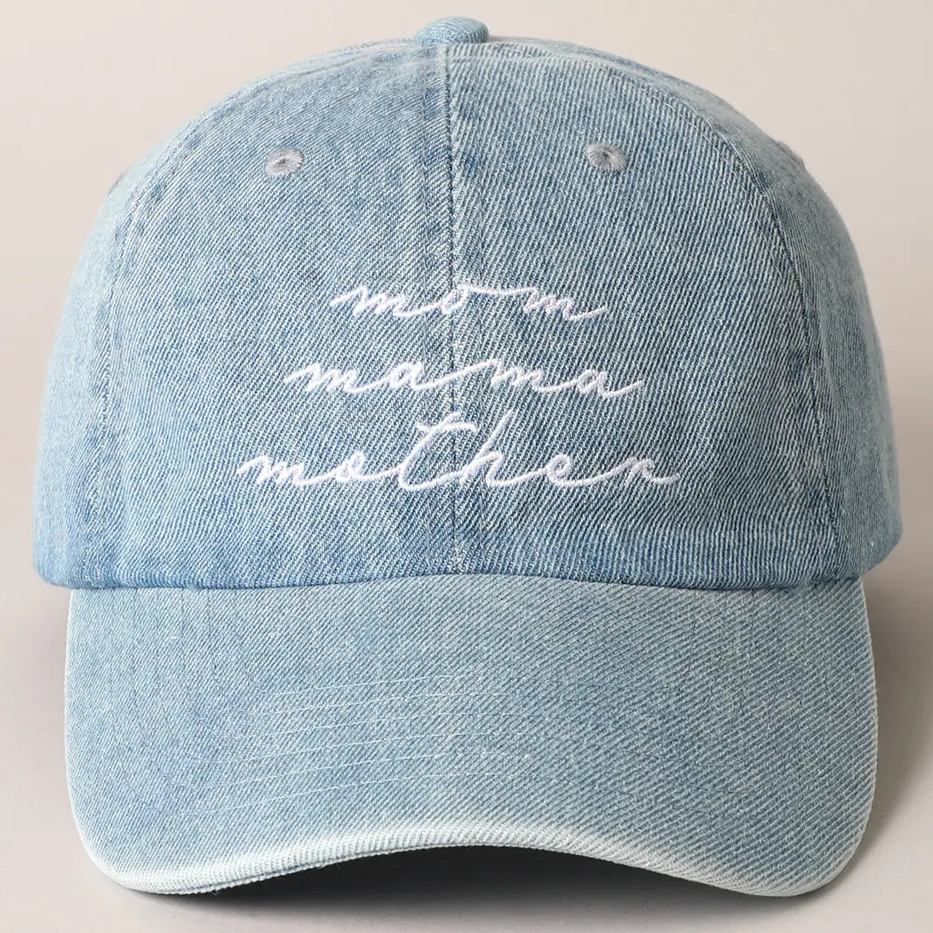 Mom Mama Mother Embroidered Baseball Cap