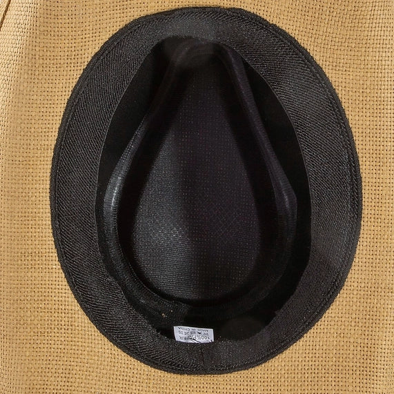 Western Long Horn Belt Strap Straw Cowboy Hat