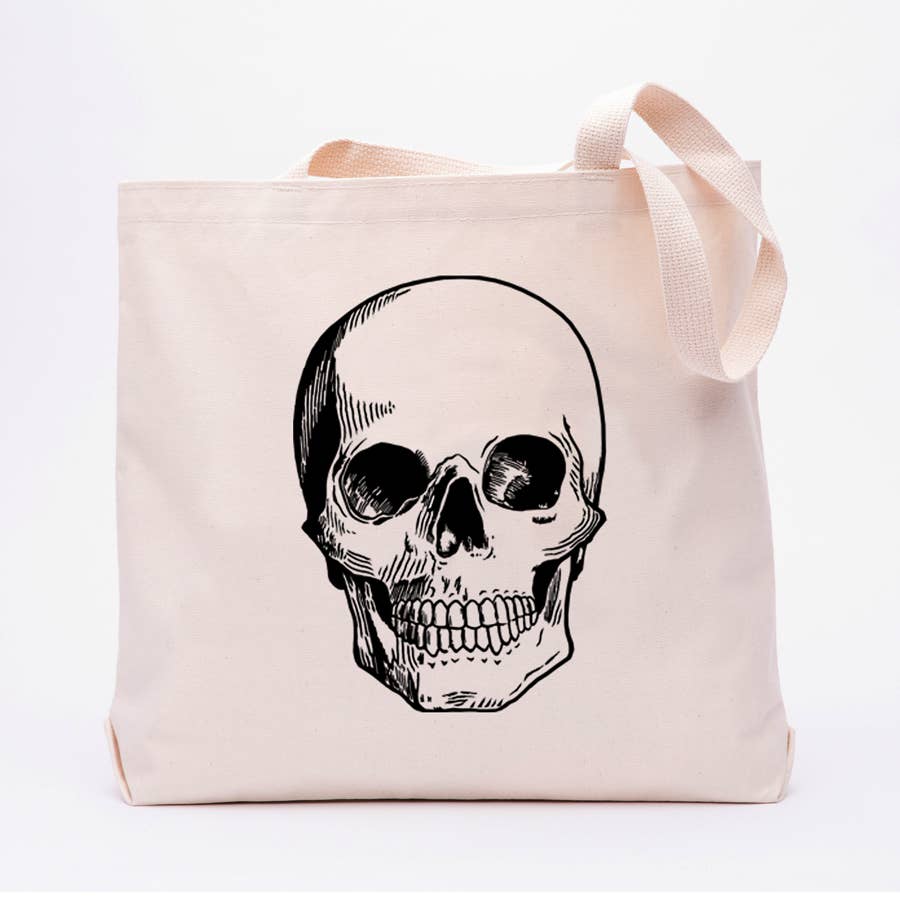 Skull Canvas Tote Bag