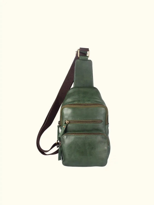 Martina Washed Leather Sling Backpack