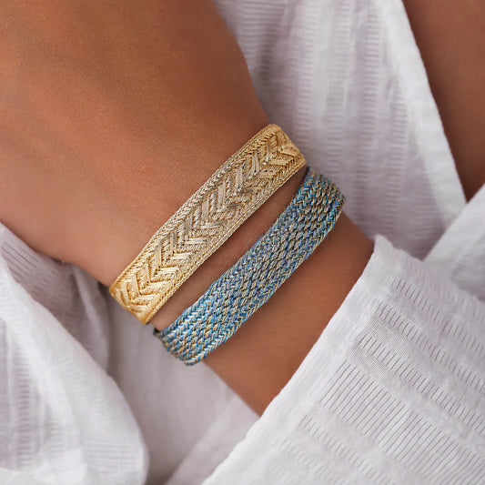 Izy n°1 bracelet in Gold Denim