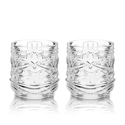 Pacific™ Stackable Crystal Tiki Cocktail Glasses - Set of 2