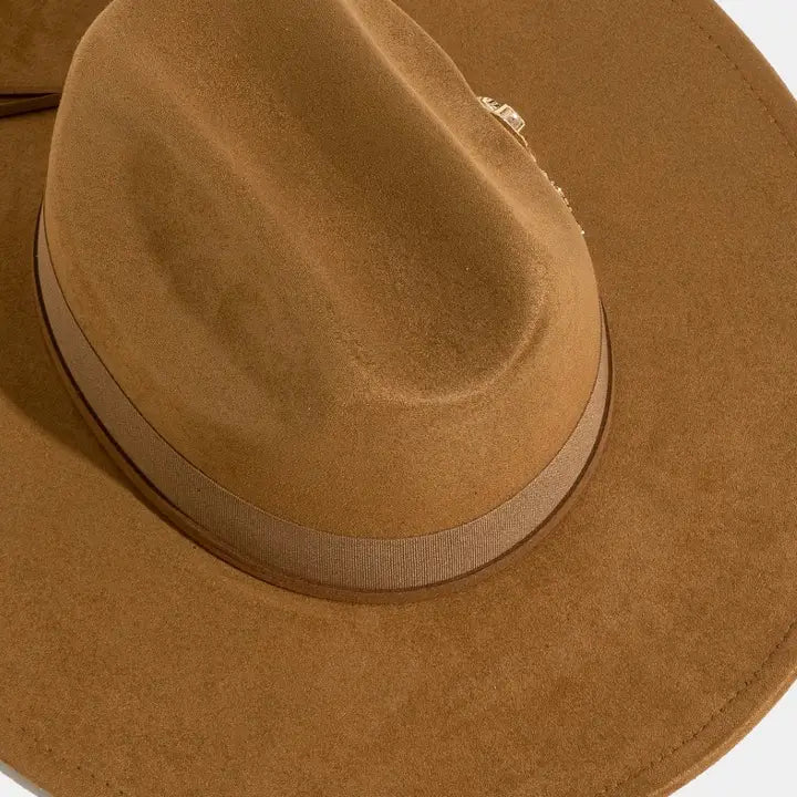 Western Cowboy Charms Fedora Hat White