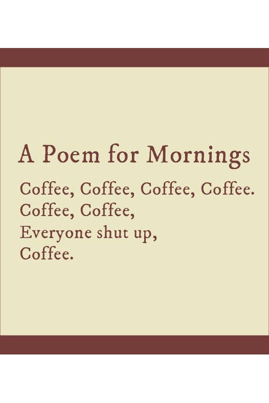 Poem for Mornings Coaster