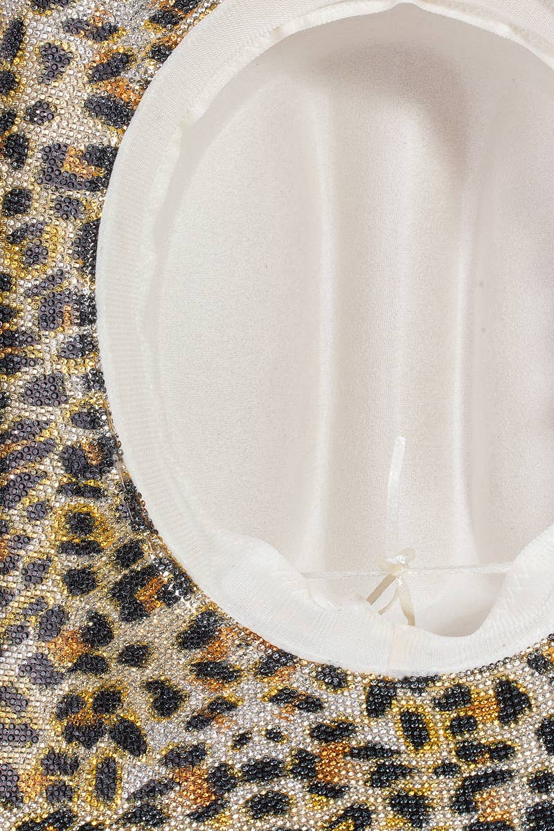 Pave Leopard Print Rhinestone Western Cowboy Hat