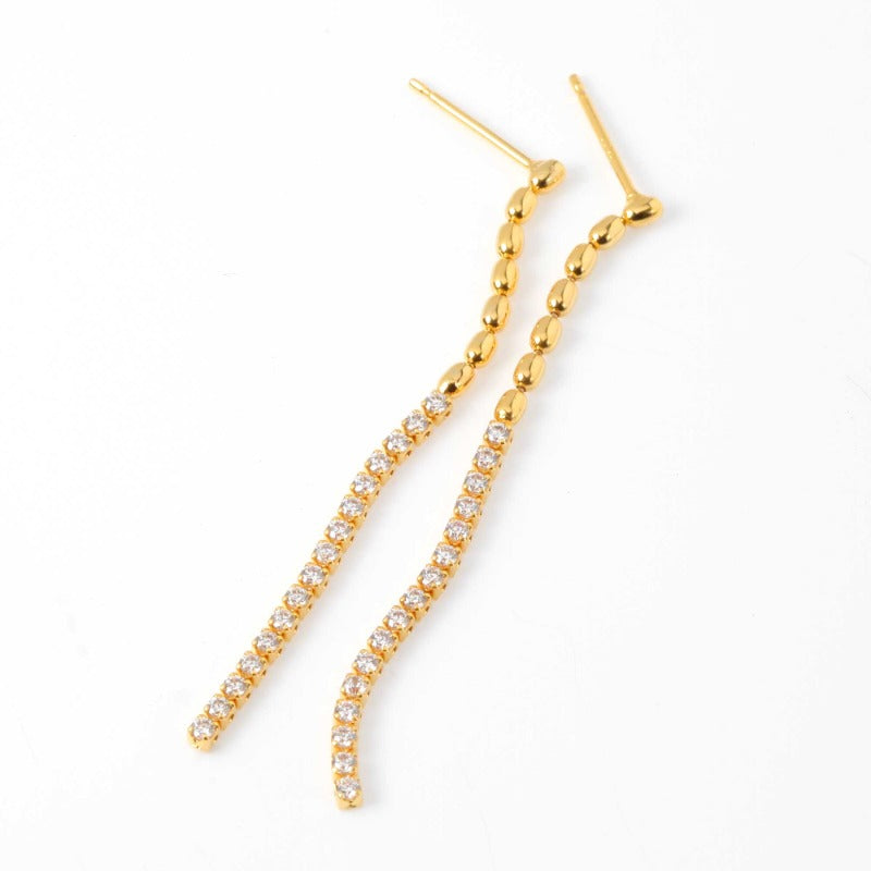 Crystal Chain Drop Earrings