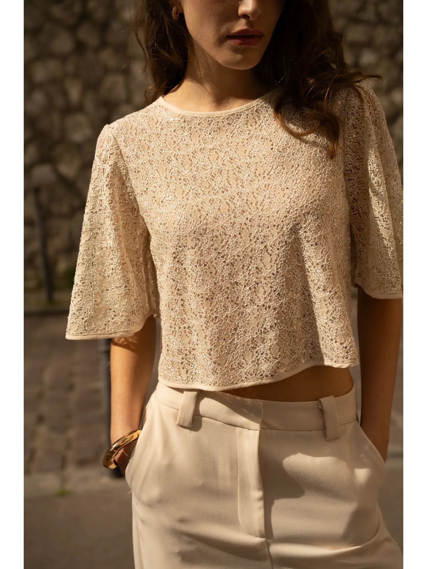 Sequin Lace Top