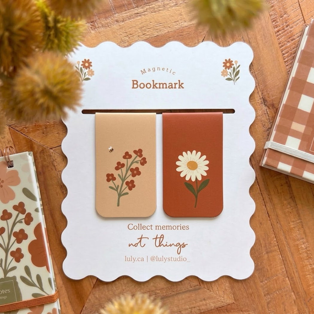 Magnetic Bookmark | Flowers