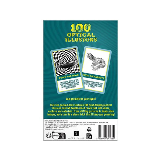 100 Optical Illusions – Mind-Bending Double-Sided Card Pack