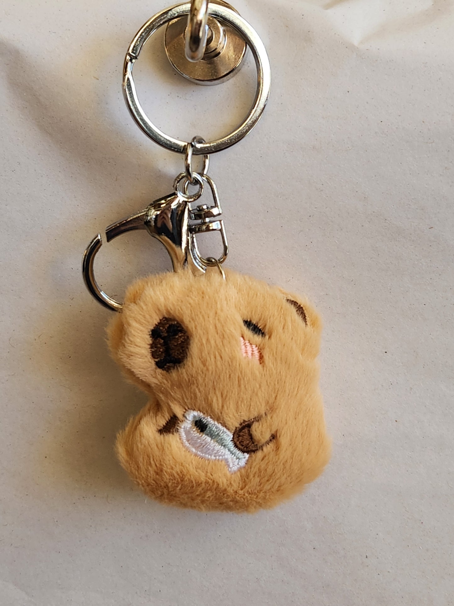 Capybara Holding A Fish Keychain