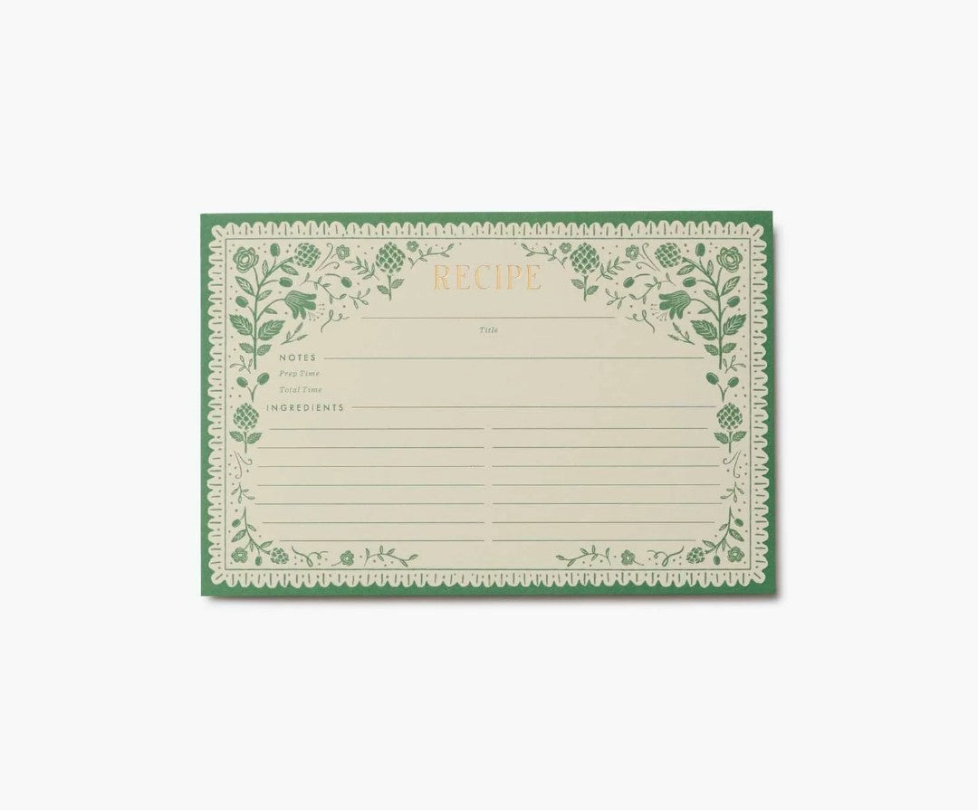 Artichoke Recipe Cards | Pack Of 12