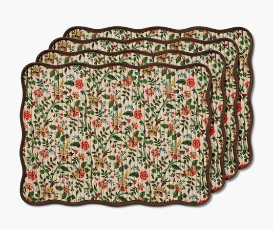Gracie Quilted  Cotton Placemats | Set of 4