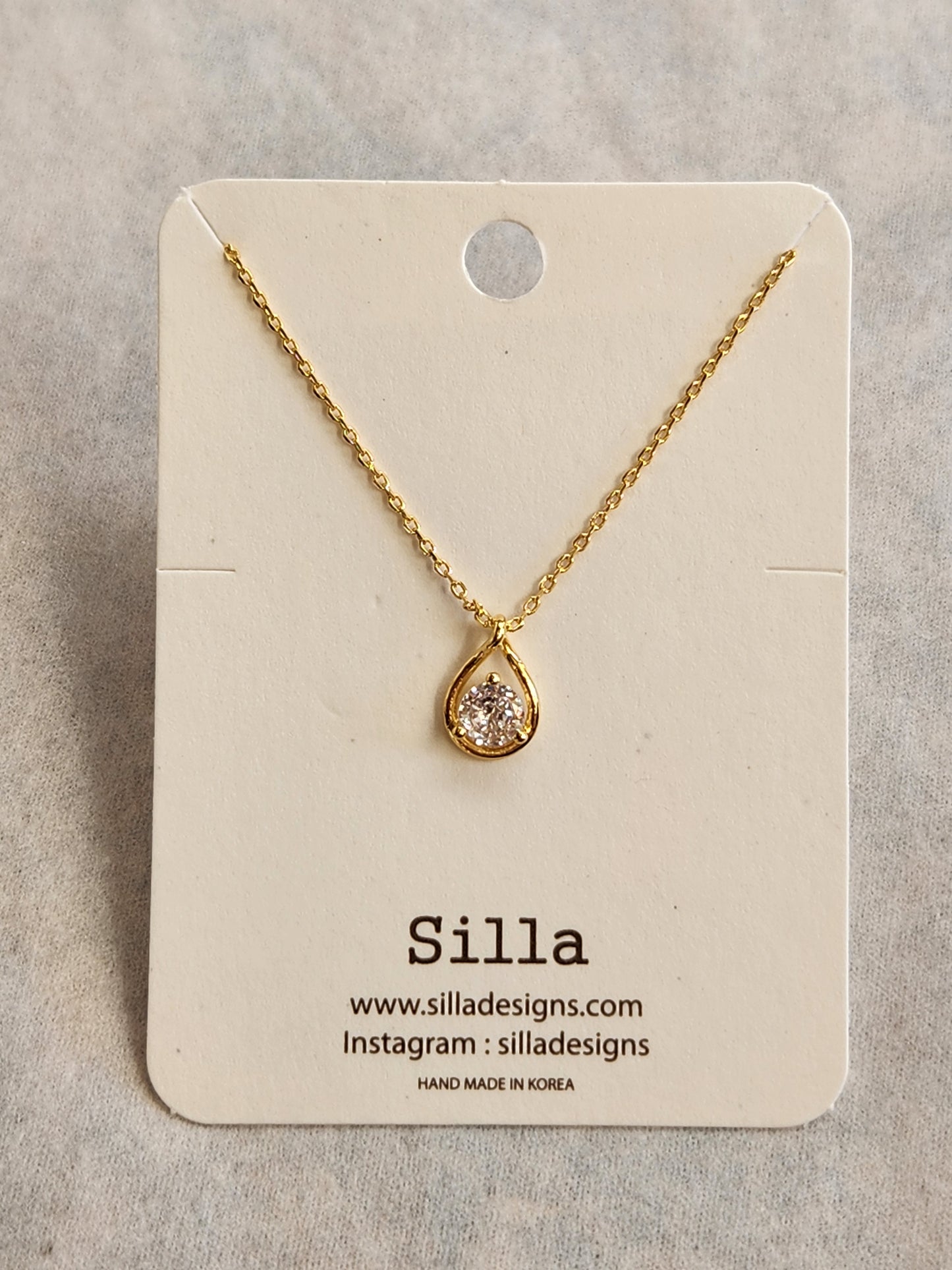 Olivia Diamond Teardrop Necklace