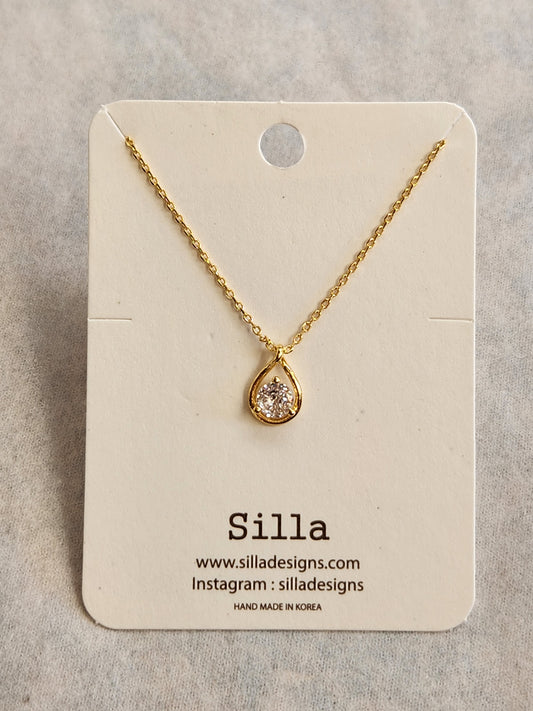 Olivia Diamond Teardrop Necklace