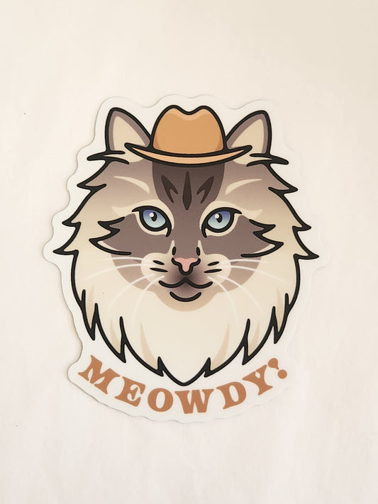 Meowdy! Sticker