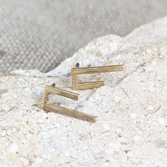 Bent Line Stud Earrings