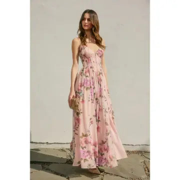 Flowy Corset Maxi Dress