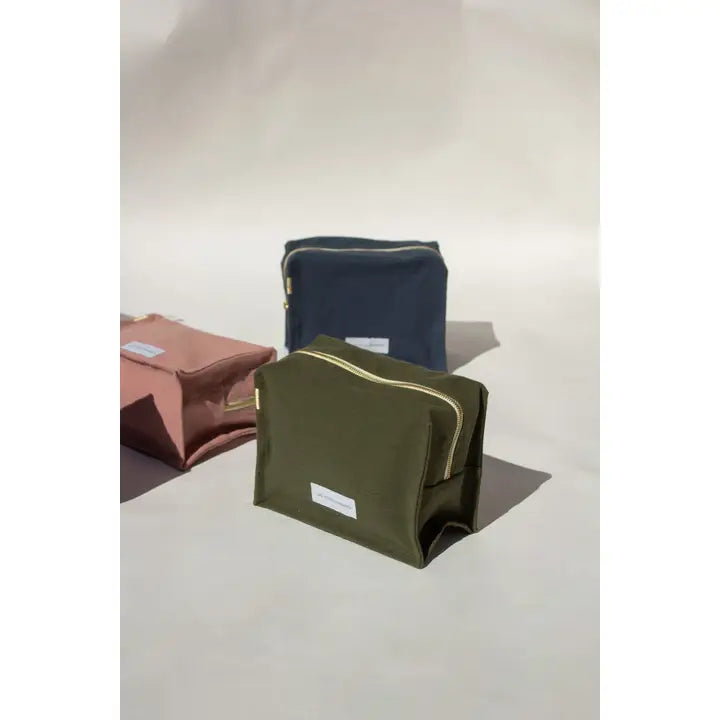 Toiletry Bag Cube in Organic Cotton Canvas