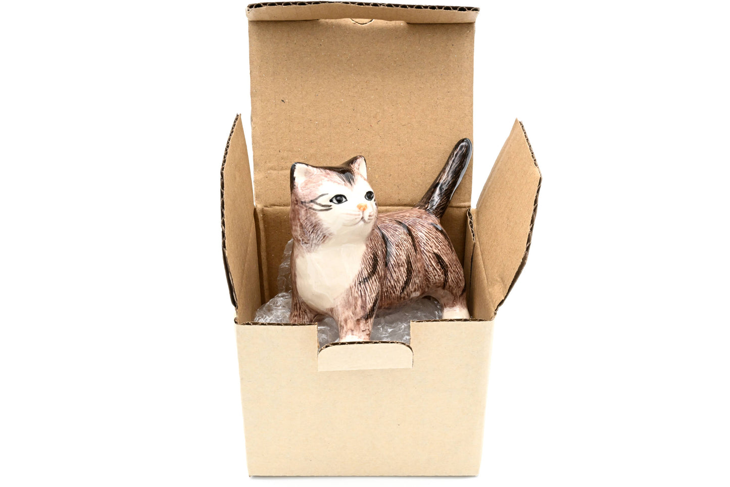 Decorative Miniature Ceramic Tiny Tabby Cat