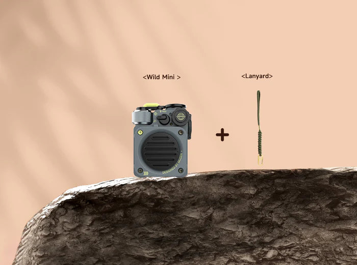 MUZEN Wild Mini Rugged Outdoor Portable Bluetooth Speaker - Cool Grey