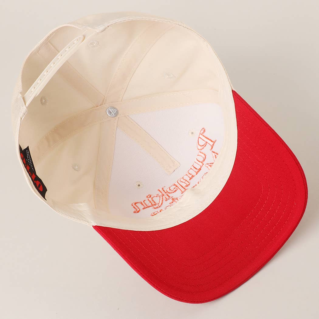 Pumpkin Monster Typography Embroidery Trucker Hat