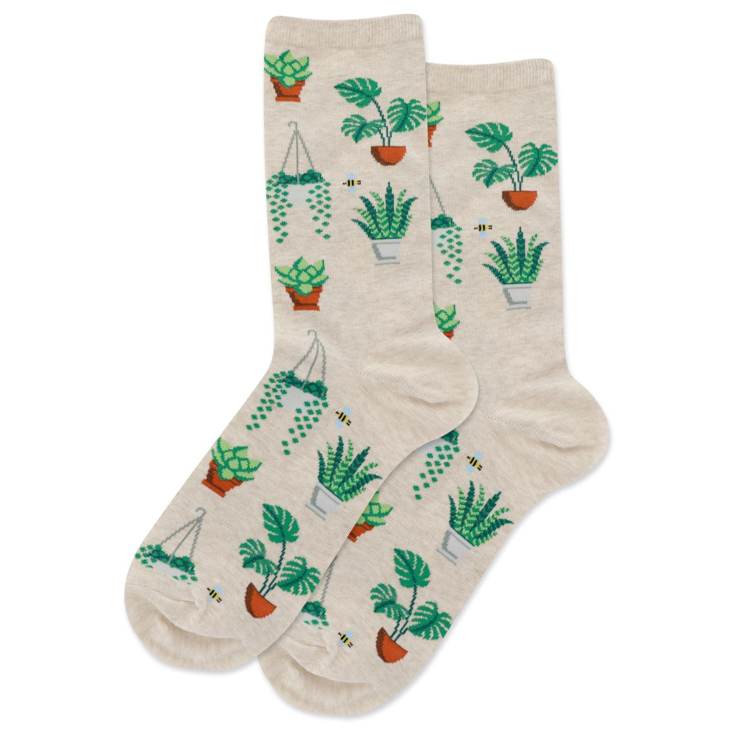 HOTSOX Women's Potted Plants Crew Socks