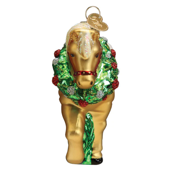 Horse With Wreath Ornament