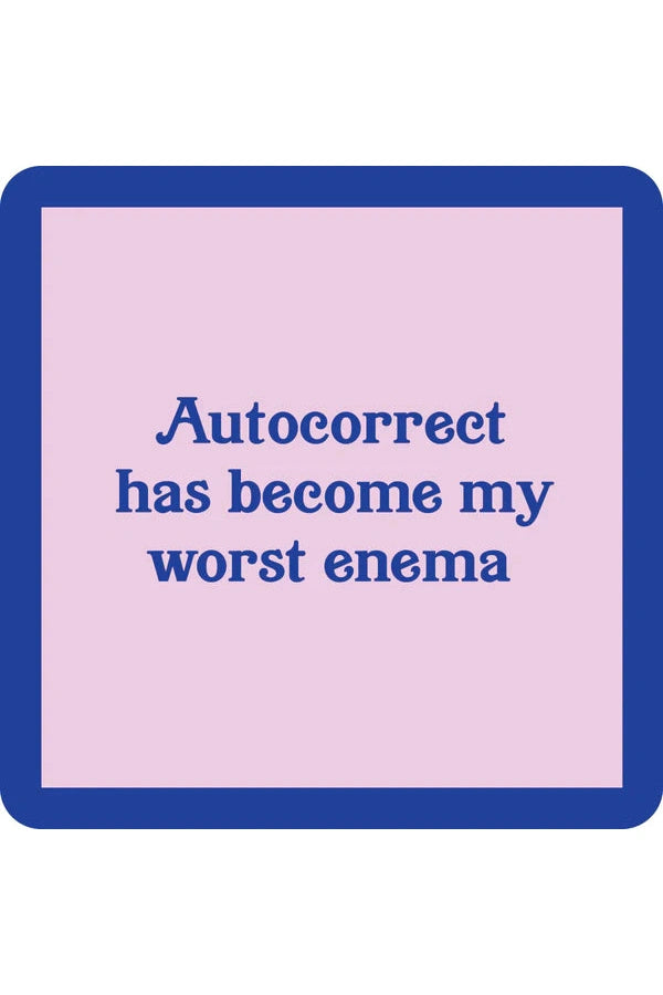 Autocorrect coaster