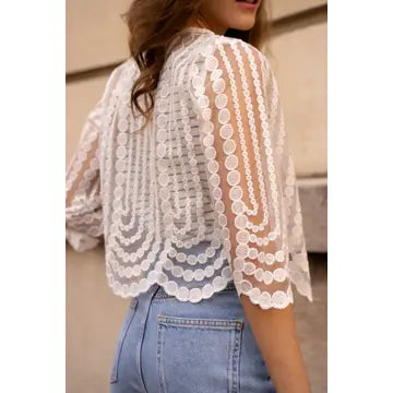 Selena Guipure Lace Bolero