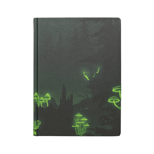 Bioluminescent Mushrooms Dark Matter Notebook | Blank