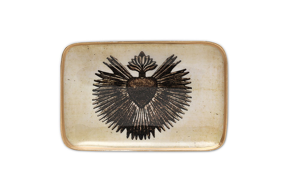 Heart Rays Solo Enamel Tray