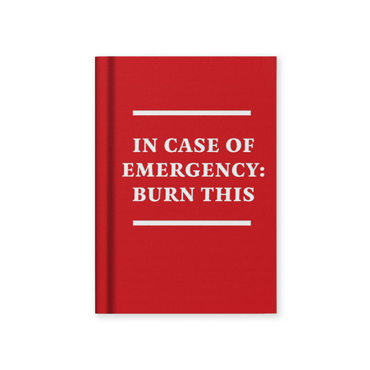 In case of Emergency A7 Fabric Hardback notebook