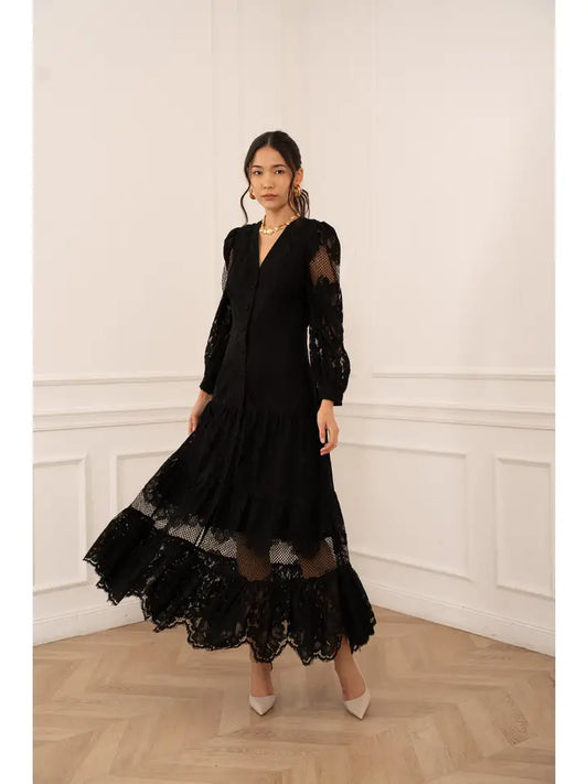 Avril Long Lace Dress
