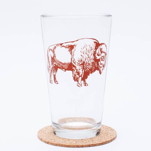 Bison Pint Glass