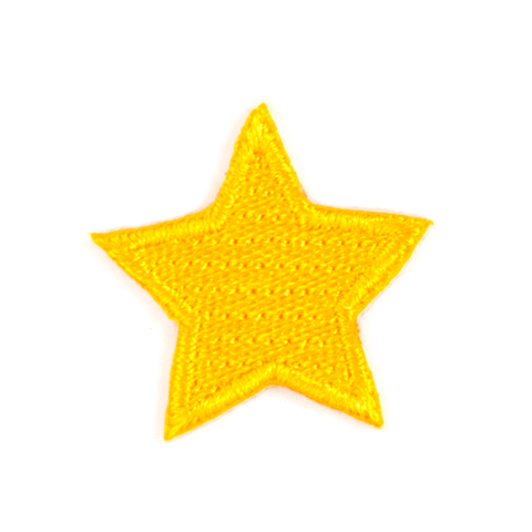Gold Star Embroidered Sticker Patch