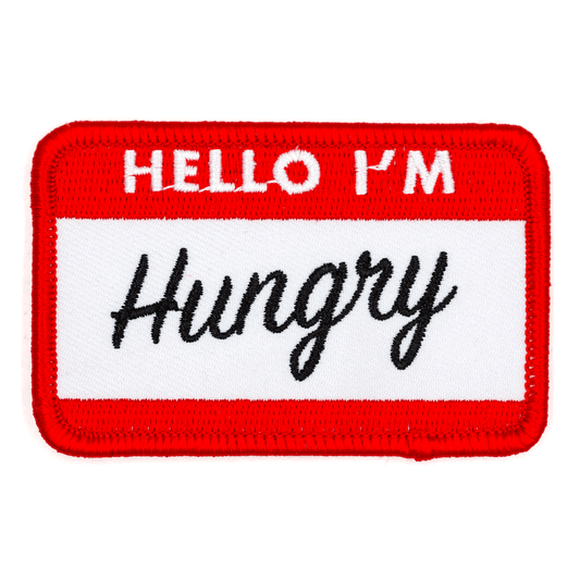 Hello I'm Hungry Embroidered Iron-On Patch