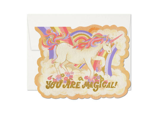 Magical Unicorn love greeting card: Singles