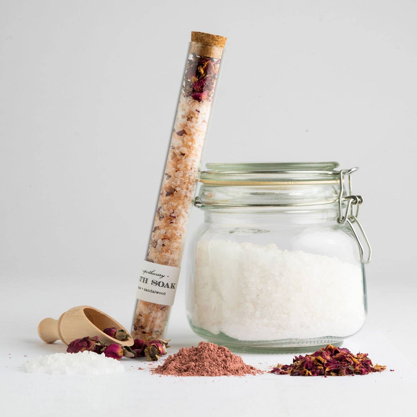 Rose Sandalwood : Bath Soak Tube ( bath salts )