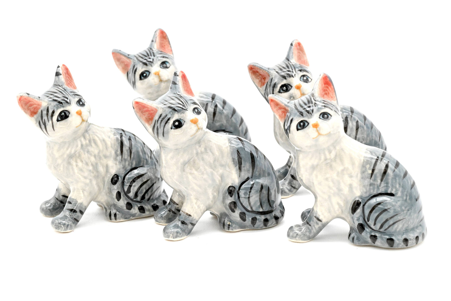 Miniature Ceramic Tiny Tabby Cat | Individual