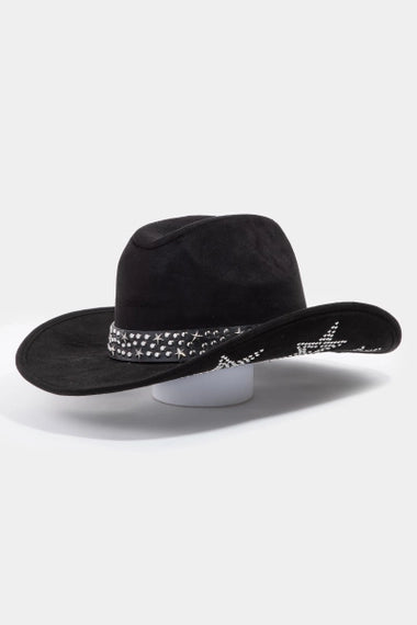 Embroidered Star Studded Western Cowboy Hat