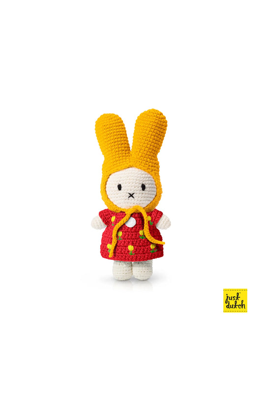 Miffy Tulip Dress | Red w/ Yellow Hat