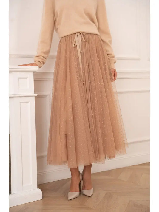 Aria Tulle Skirt with Glitter Polka Dots